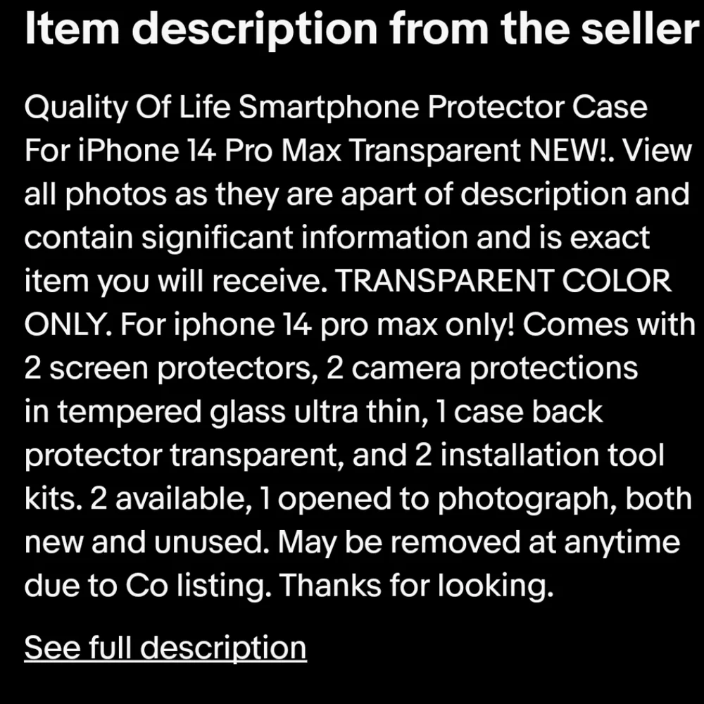 Iphone 14 Pro Max Apple Screen Protector Case Transparent New